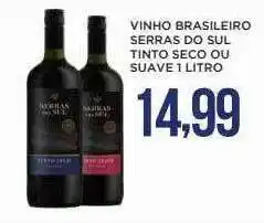Apoio Mineiro Vinho Brasileiro Serras Do Sul Tinto Seco Ou Suave oferta