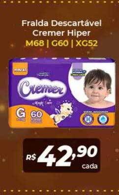 Atakarejo Fralda Descartável Cremer Hiper oferta