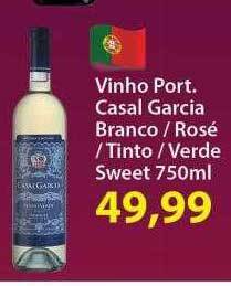 Chama Supermercados Vinho Port. Casal Garcia Branco - Rosé - Tinto Verde Sweet oferta