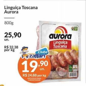 Zaffari Linguiça Toscana Aurora oferta