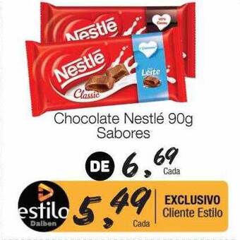 Supermercado Dalben Chocolate Nestlé Sabores oferta
