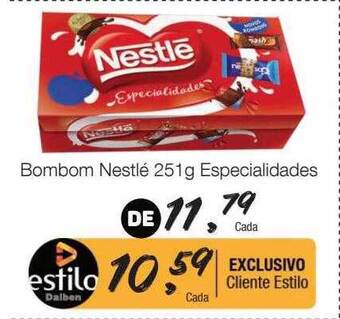Supermercado Dalben Bombom Nestlé Especialidades oferta