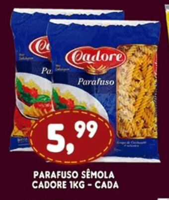 Supermercados Cristal Parafuso Semola cadore 1kg cada oferta
