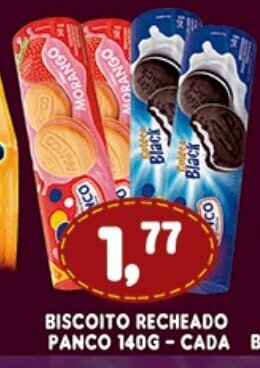Supermercados Cristal Biscoito Recheado Panco 140g cada oferta