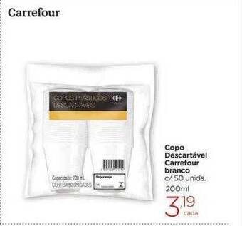 Carrefour Market Copo Descartavel Carrefour Branco C 50 oferta