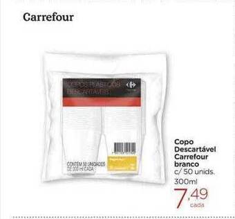 Carrefour Market Copo Descartavel Carrefour Branco C 50 oferta
