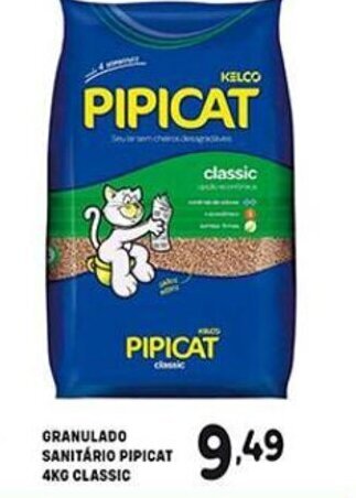 Bom Dia Granulado Sanitario Pipicat 4kg Classic oferta