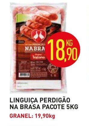 Calvo Atacadista Linguica Perdigao Na Brasa pacote 5kg oferta