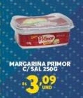 Atacadão Centro Sul Margarina Primor c/ sal 250g oferta