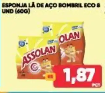 Esponja La de aco Bombril c/8 un. 60g