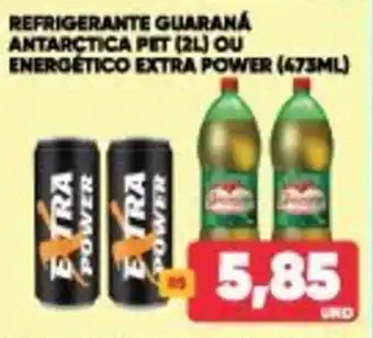 Tatico Refrigerante Guarana Antarctica pet 2L ou Energetico Extra Power 473ml oferta