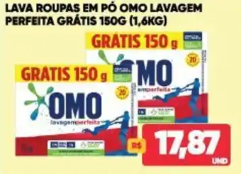 Tatico Lava Roupas em po Omo Lavagem Gratis 150g (1.6kg oferta