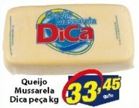 Vencedor Atacadista Queijo mussarela Dica peca 1kg oferta