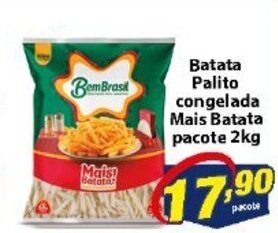 Vencedor Atacadista Batata palito congelada Mais Batata pacote 2kg oferta