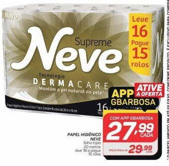 GBarbosa Papel higiênico neve oferta
