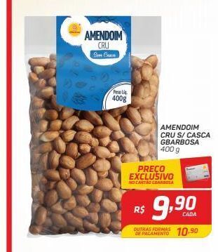 GBarbosa Amendoim cru gbarbosa s/ casco 400g oferta