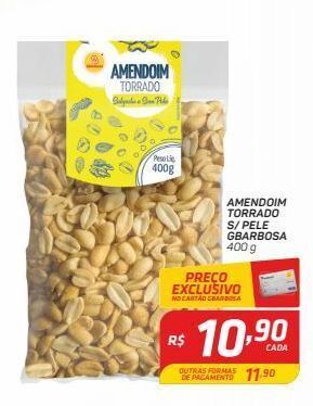 GBarbosa Amendoim torrado gbarbosa s/ pele 400g oferta