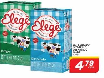 GBarbosa Leite líquido integral / desnatado elegê 1l oferta