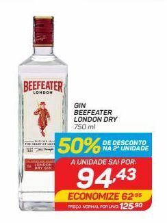 GBarbosa Gin beefeater london dry 750ml oferta