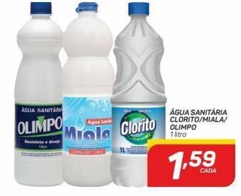 Água sanitária clorito/ olimpo/miala 1 litro
