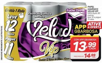 GBarbosa Papel higiênico velud vip oferta