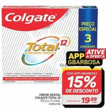 GBarbosa Creme dental colgate total 12 oferta