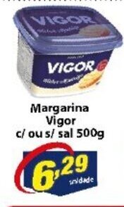 Vencedor Atacadista Margarina Vigor c/ ou s/ sal 500g oferta