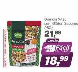 Supermercados São Vicente Granola Vitao Sem Glúten Sabores oferta