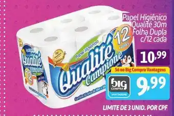 Supermercados Big Compra Papel Higiênico Qualité Folha Dupla oferta