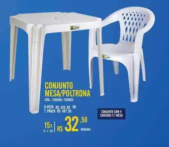 Zema Conjunto Mesa Poltrona oferta