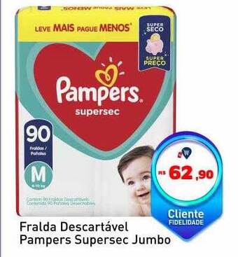 Tonin Superatacado Fralda Descartável Pampers Supersec Jumbo oferta