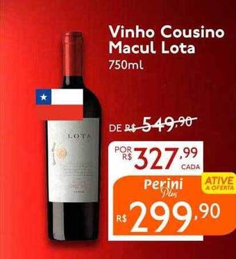 Perini Vinho Cousino Macul Lota oferta