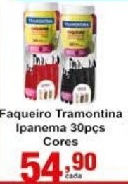 Rossi Supermercado Faqueiro Tramontina Ipanema 30pc Cores oferta