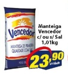 Vencedor Atacadista Manteiga Vencedor c/ ou s/ Sal 1.01kg oferta