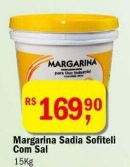Ultrabox Margarina Sadia Sofiteli com sal 15kg oferta