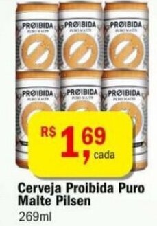 Cerveja Proibida Puro Malte Pilsen 269ml