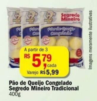 Ultrabox Pao de Queijo Congelado Segredo Mineiro Tradicional 400g oferta