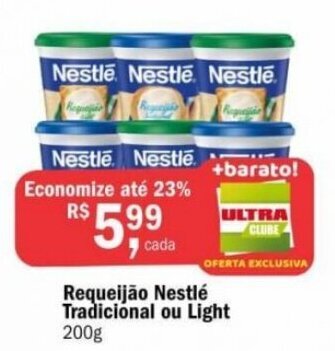 Ultrabox Requeijao Nestle tradicional ou light 200g oferta