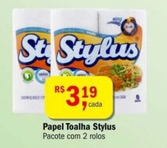 Ultrabox Papel toalha Stylus 2 rolos oferta