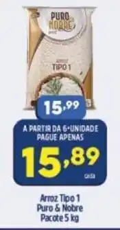 Arena Atacado Arroz tipo 1 Puro & Nobre pacote 5kg oferta