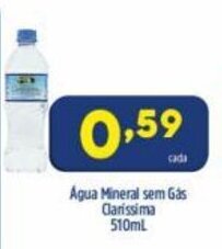 Arena Atacado Agua Mineral sem Gas Clarissima 510ml oferta