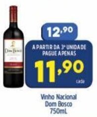 Arena Atacado Vinho Nacional Dom Bosco 750ml oferta