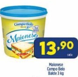 Arena Atacado Maionese Campo Belo Balde 3kg oferta