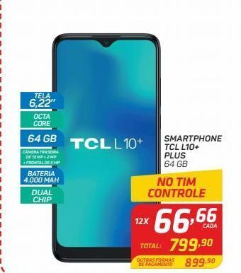 GBarbosa Smartphone tcl l10+ plus 64 gb oferta