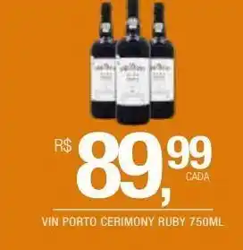 DB Supermercados Vinho porto cerimony ruby 750ml oferta