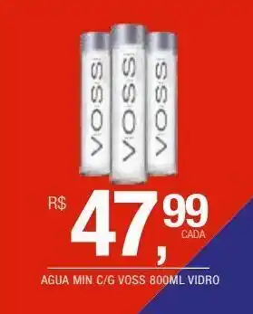 DB Supermercados Água mineral c/g voss 800ml oferta