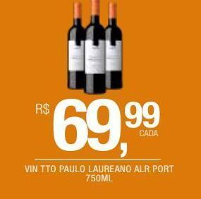 DB Supermercados Vinho tinto paulo laureano 750ml oferta