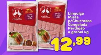 Costazul Supermercados Linguiça mista p/churrasco congelada perdigão a granel kg oferta