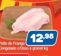 Costazul Supermercados Peito de frango congelado c/osso a granel kg oferta