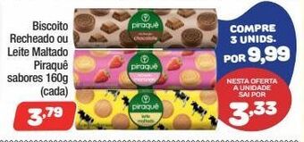 Costazul Supermercados Biscoito recheado ou leite maltado piraquê sabores 160g oferta